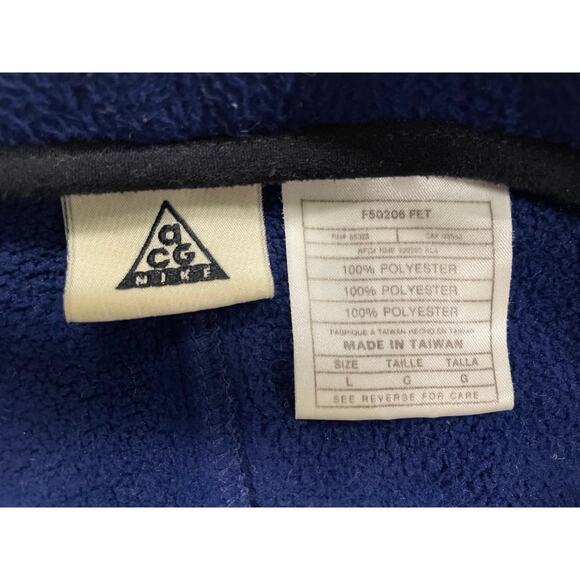 Nike ACG Navy Polyester Half Zip Sweater Size Large Vintage - Picture 6 of 6